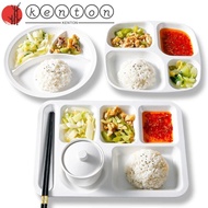 KENTON Fast Food Tray, Plastic Multigrid Food Dinner Plates, Divided Dinner Tray Multifunctional Serviceable Canteen Rice Plate School Canteen