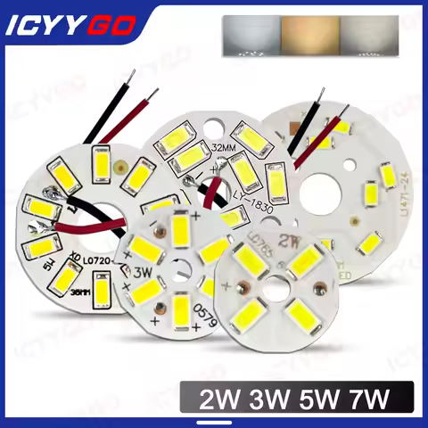 10PCS 9W 7W 5W 3W 2W SMD 5730 LED PCB Light Source Aluminum Light Board 20mm 23mm 50mm Mini LED Bulb
