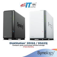 Synology ds223j NAS DiskStation 2-bays NAS พร้อม CPU Quad Core หน่วยความจำ1GB คล้ายกับ ds124 ds220j 