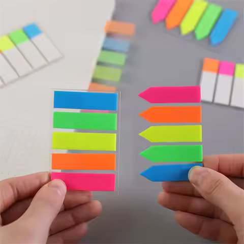 100 Sheets Memo Flags Memo Sticker Paper Bookmark Marker Sticker Fluorescent Memo Pad Colored Memo P