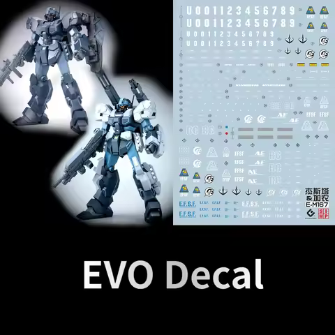 EVO Decal E-M167 for MG 1/100 RGM-96X Jesta Model Kits Fluorescent Water Stickers for Model Building