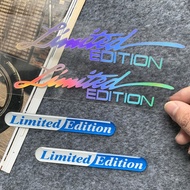4pcs /Set Laser Universal Limited Edition Car Reflective Sticker Motorcycle Decals Auto Body Window 