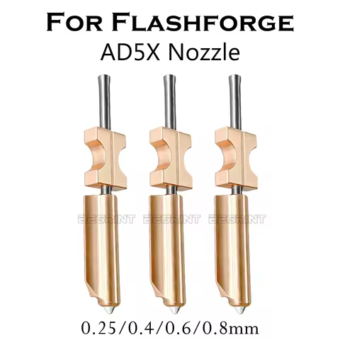 Bimetallic Nozzle For Flashforge AD5X New Upgraded Stainless Steel Hotend Nozzles 0.25/0.8/0.6/0.4mm
