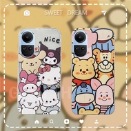 New Handphone case Style For OPPO Reno10 Pro Reno 10 Pro+ 5G Cute Soft Case Transparent Cartoon Tiger and Kitty Shockproof Cover Phone Casing Oppo Reno10Pro+