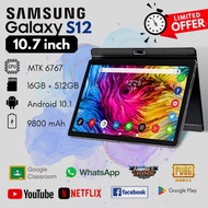 🔥PROMOTION🔥 Samsung Galaxy S12 Tablet {16GB RAM + 512GB ROM} Smart Tablet Android Tablet Tablet Mura