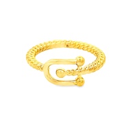 Top Cash Jewellery 999 Gold Horseshoe Design Ring