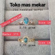 Genuine 375 gold morine ring