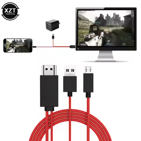 11 Pin HDTV Mobile Phone To HDMI-compatible High-definition Cable TV Cable Adapter Converter For Sam