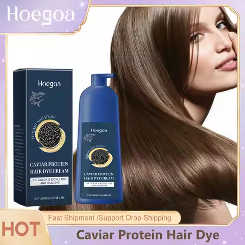 Caviar Protein Hair Dye Shampoo Gray White Hair Color Treatment Smoothing Nourishing Fast Natural He