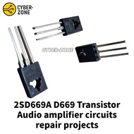 5pcs 2SD669A D669 NPN Power Transistor – TO-126 | Audio Amplifier & Power Supply Driver for DIY