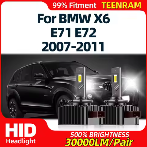 D1S Canbus LED Headlight Bulbs 30000LM HID Xenon Lights 6000K White Auto Lamps For BMW X6 E71 E72 20