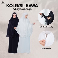 Hanna Mirae Abaya HAWA A Cut Longgar Sejuk Wudhu Friendly Nursing Friendly Haji Umrah