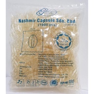 Nashmir Empty Gelatin Capsule (Size 0) Kapsul kosong / 透明胶囊