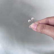 JYNJU [AKTENYA] Saltwater Akoya Pearl Earrings (Round 6mm)