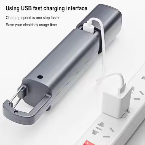 Smiling Shark SD1023 LED Torch Light XPE Super Bright Flashlight with Hook Camping Light Rechargeabl