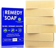 Truremedy Naturals Remedy Natural Tea Tree Oil Soap Bar for Men/Women (Pack of 5) - w/Peppermint &amp; Eucalyptus - Face &amp; Body Soap for Acne, Body Odor, Skin Irritations &amp; All Skin Types