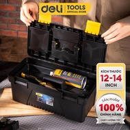 Hộp Đựng Đồ Nghề Dụng Cụ Đa Năng Deli Cao Cấp Chính Hãng 12/13/14 Chất Liệu Chắc Chắn EDL432412/EDL4