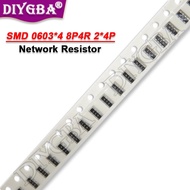 100PCS SMD Network Resistor Array 0603*4 8P4R 2*4P 0 ~ 910 Ohm 1K ~ 910K 2K 2.2K 4.7K 10K 22K 47K 10