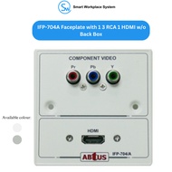 [Singapore seller] ABtUS IFP-704A Faceplate with 1 3 RCA 1 HDMI w/o Back Box (White/Silver)