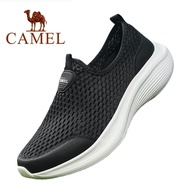 CAMEL Men's Shoes New Sports Shoes Casual Breathable Mesh Comfortable Walking Shoes Black