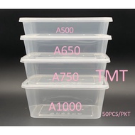 *READY STOCK* DISPOSABLE MICROWAVEABLE CONTAINER A500/A650/A750/A1000 (50PCS)
