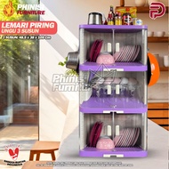 Lemari Piring Fawsline - Rak Piring Plastik Lemari Piring Fawsline Rak Piring Dapur dengan Tempat Se