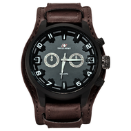 Jam Tangan Pria Dewasa Fashion Kasual Analoq Strap Kulit Terbaru Tampialan Keren Harga Termurah