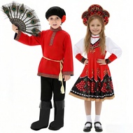 Russian Ethnic Costume Children's Costume Boys Girls Day Dance Suit cosplay Stage Performance Costum