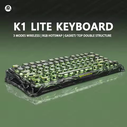 K1 Lite Wireless Mechanical Keyboard 75 keys RGB Gaming Bluetooth 2.4G Wired Keyboard RGB Hot-swap G