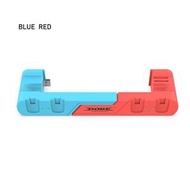鯨品購 - 6 合 1 充電底座適用於 4 NS SwitchOled Joy-con 2 遊戲卡帶 ABS 材料儲物桌裝飾配件-藍紅