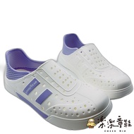 台灣製GOODYEAR輕量洞洞鞋-白紫色 另有藍色
