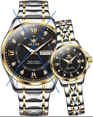 OLEVS Women's Elegant Date Roman Numeral Stainless Steel Wrist Watch with Rose/Silver/Blue Dial Wate