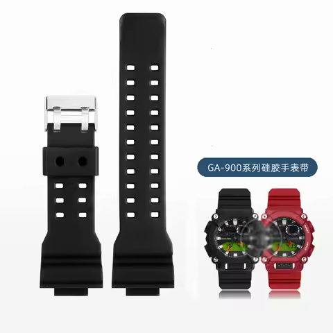 Bracelet For Casio Watch Strap G-SHOCK Watchband GA-900A 900HC Industrial Style Resin Waterproof Sil