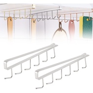 Mug Holder Under Cabinet Mug Holder 6 Hooks Mug Hanger Rack for Cups Kitchen Utensils Shelf Organize