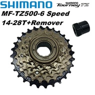 SHIMANO MF-TZ500 MF TZ500 6 Speed Cassette Freewheel 14-28T for MTB Road Cycling Bike 6-speed