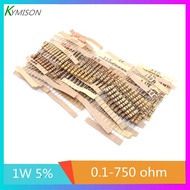 300pcs bộ điện trở 1W Bốn Vòng kháng Bộ dụng cụ phân loại 30 loại * 10pcs 0.1 ~ 750 ohm 1K ~ 820K oh