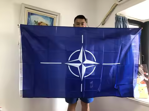 SKY FLAG NATO Flag 90x150cm Double Side Printed Polyester North Atlantic Treaty NATO Flag Internatio