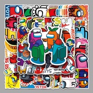 50pcs Cartoon Game Among Us Graffiti Stickers Water Cup Stickers Luggage Stickers Stationery Box Sti