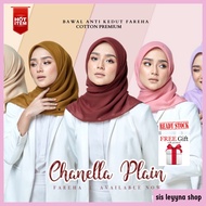Tudung Bawal Plain Cotton Premium Fareha Kosong Fareha Square Khimar Hijab Veils Scarf Kerudung Pash