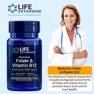 Life Extension BioActive Folate B12 90 Vegetarian Capsules Vitamin B12