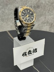 【獨樹一幟】95新 ROLEX 勞力士 天行者 SKY-DWELLER 326933 326933-0002 BLACK OYS