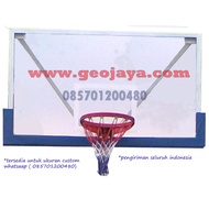 Papan Pantul Akrilik 15mm 120x180 + Ring Per 2 - Papan Basket