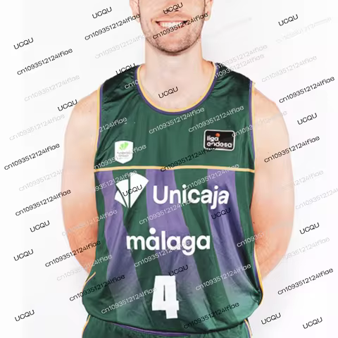 25/26 Malaga Basketball Game Jersey Spain Basketball Adult Men and Women Sports Vest Fan Special Bas