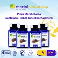 4 Box Merial Red Pine Korea Original - Isi 30 Kapsul Atasi Kolesterol
