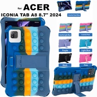 for ACER ICONIA TAB A8 8.7 Inch 2024 Tablet Case Ajustable Stand Cover Tablet Soft Silicone Push Bub