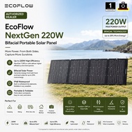 EF ECOFLOW 220W Portable Solar Panel, Bifacial Design Up to 25% Conversion Efficiency N-Type Solar C
