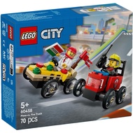 [LEGO Maru] LEGO LEGO 60458 Pizza vs.Fire Truck Racing Set Soap Speed Pizza Truck Fire Truck | CITY 