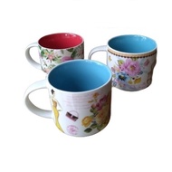 Home Line Porcelain Ceramic Mug Glass Motif 400 cc Set of 2