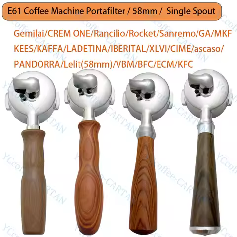 58mm Portafilter with Single Spout For Gemilai/Rancilio/Rocket/GA/Sanremo/KEES/KAFFA/XLVI/ CIME/PAND
