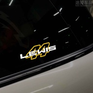 44 Lewis Hamilton F1 Racing Driver Number Reflective Sticker Support Fan Decal Car Body Sticker Lett